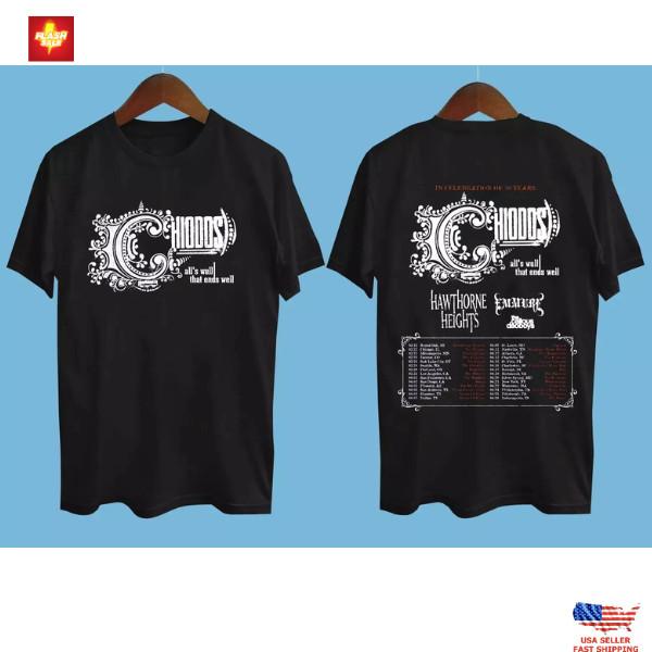 Trending NEW Chiodos All S Well That Ends Well Tour 2025 Black All Size T-Shirt Unisex T-Shirt S