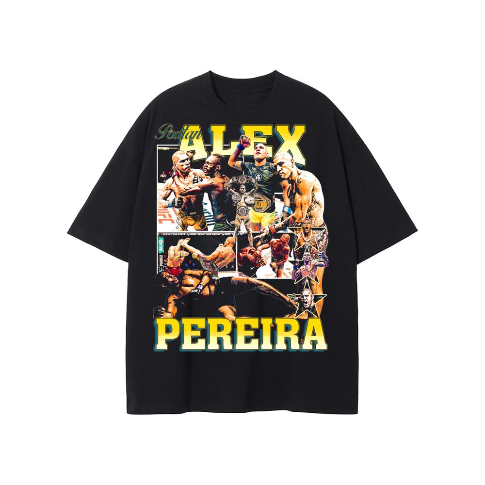 Alex Poatan Pereira Brazilian MMA Fighter Men#039;s Oversized Bootleg Size S2XL Unisex T-Shirt S