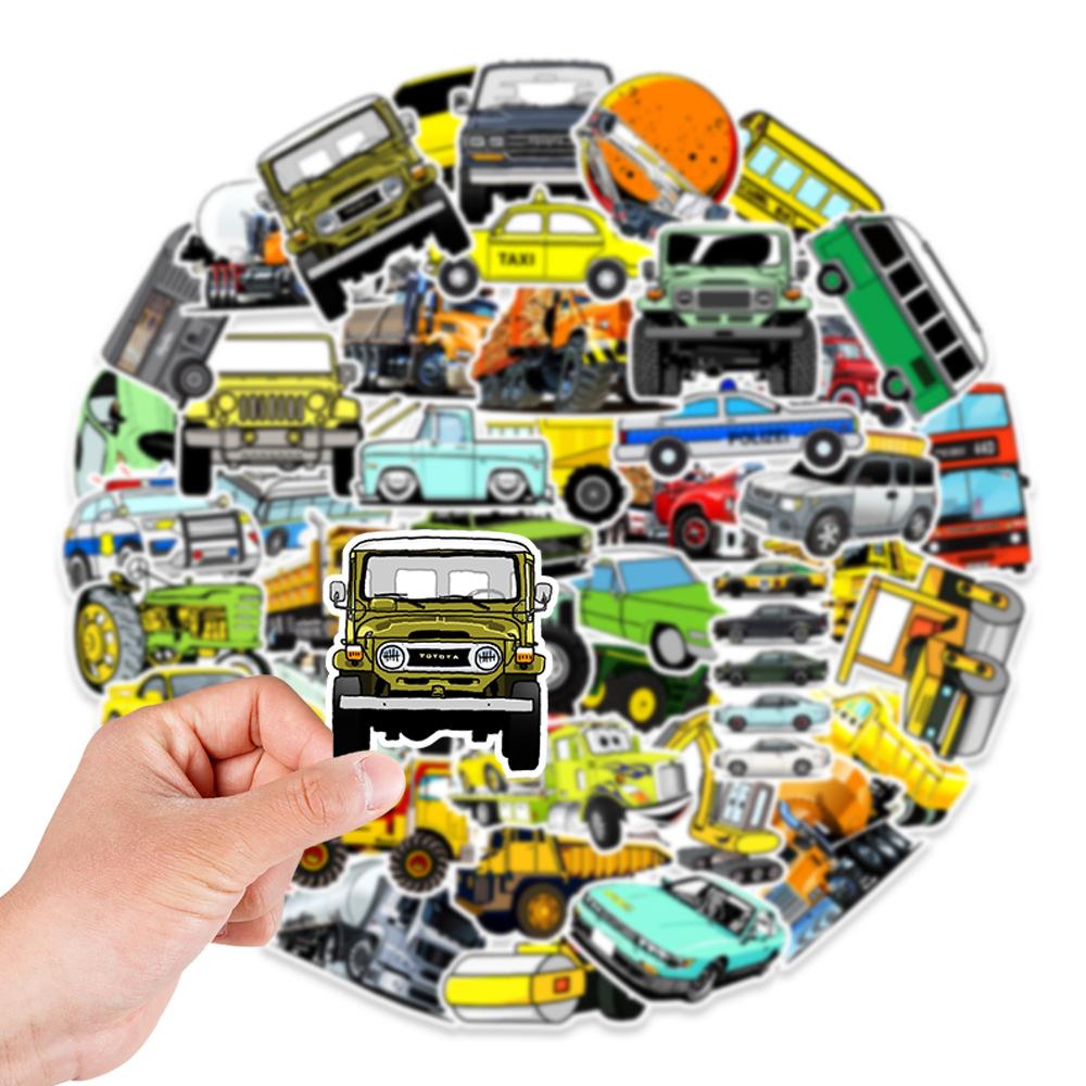 50 Car Collection Graffiti Stickers Car Mobile Phone Suitcase Kettle Decoration Stickers Waterproof