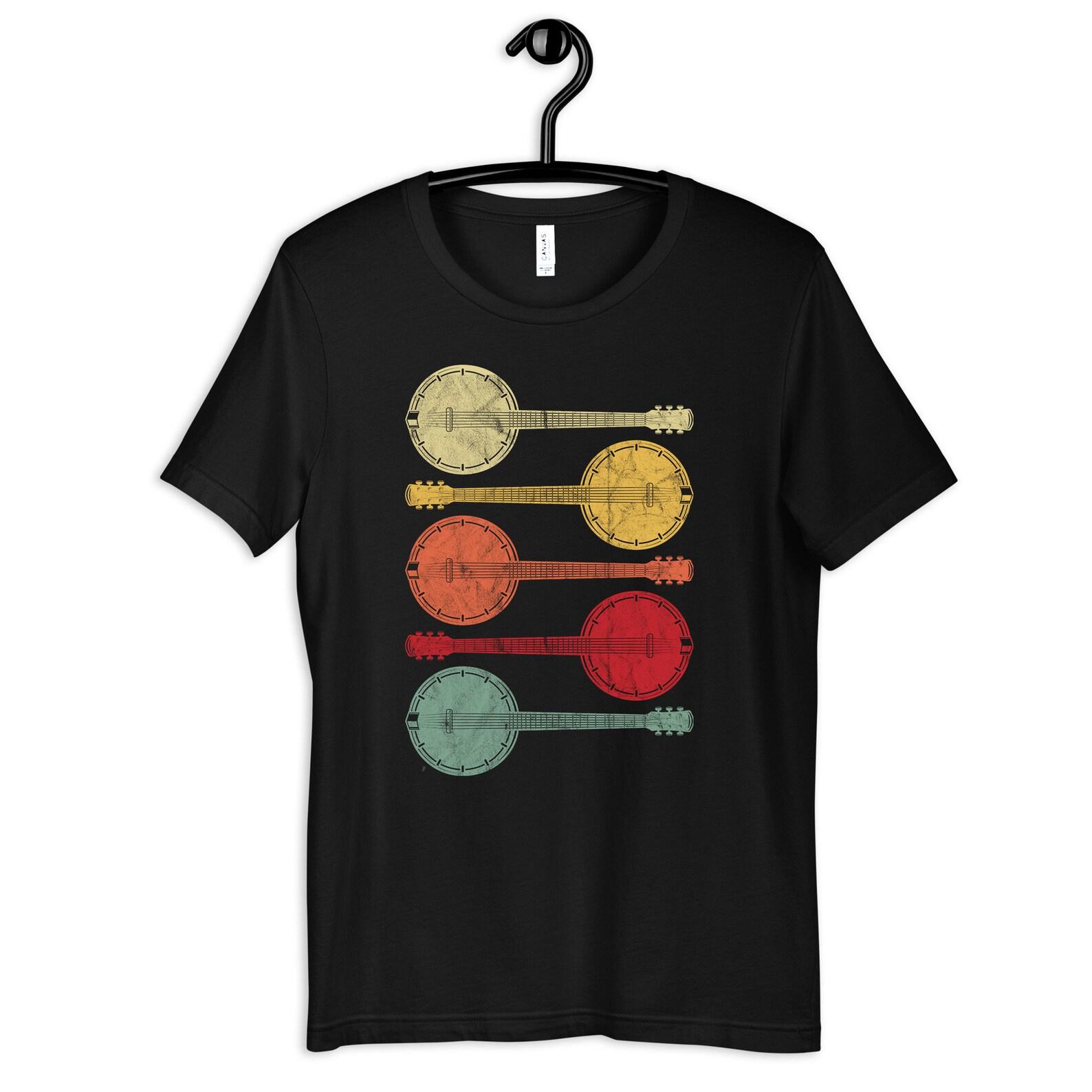 Retro Banjo T-Shirt, Women s & Men s Tees, Kids Toddler Shirts, T-shirts, T-shirts, Tank Tops S