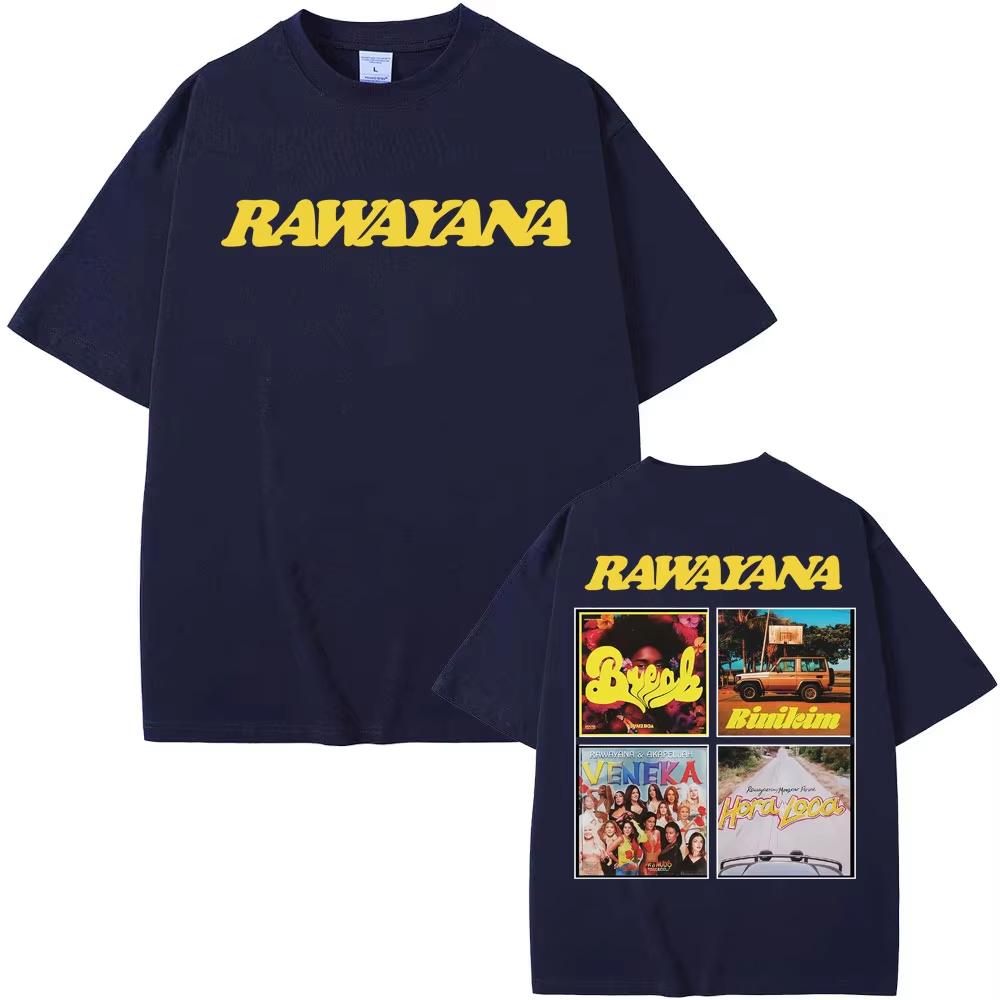 Band Rawayana Album Tour Cover T-shirt for Men Women Harajuku Hip Hop High Street T Shirts Cotton Comfort Oversized T-shirt