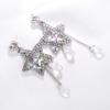 Shiny Rhinestone Hollow Star Tassel Dangle Stud Earrings Women Jewelry