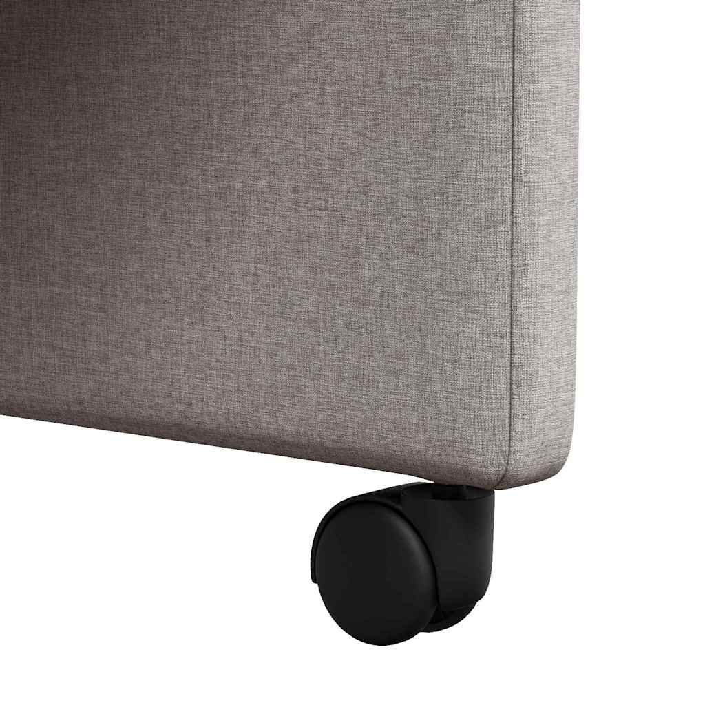 Dining Chairs with Casters 2 pcs Taupe 58 x 65 x 94 cm Fabric