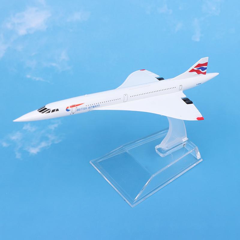 16Cm British Concorde Model Replica Metal Aircraft Model Scale Aviation Collectible Diecast Miniature Ornament Souvenir Toys