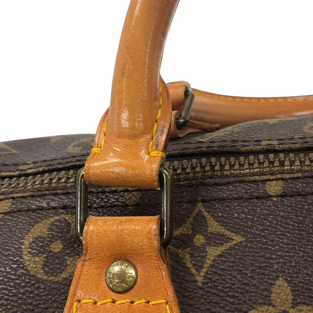 Used Louis Vuitton Monogram Speedy 30 M41526 Boston Bag Canvas Brown Authentic 1212