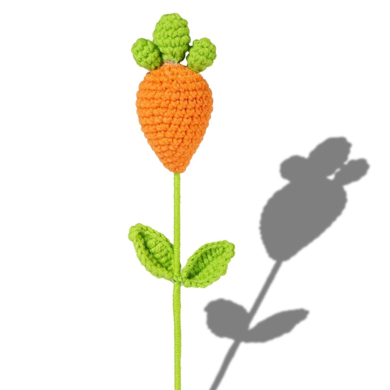 

Rabbit Crochet Bouquet Cute Animal Crochet Flowers Knitted Graduation Bouquet 2025 Fake Plant Home Decor Kids Gift коричневый