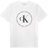 Calvin Klein Crew Neck Short Sleeve with Round Size M [Calvin Klein] Men's T-Shirt Logo, White, [Used]