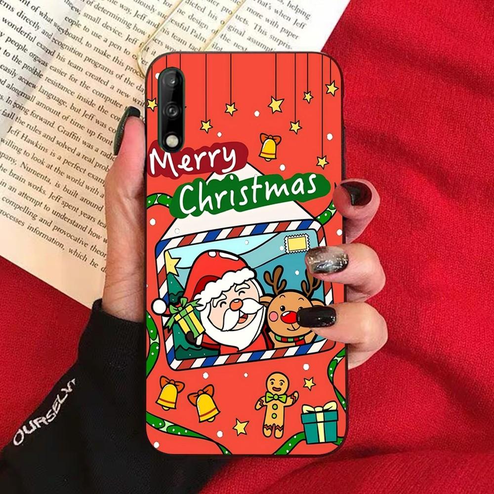 

Christmas Cartoon New Year Phone Case For Huawei Honor 10 lite 9 20 7A 9X 30 50 60 70 pro plus Soft Silicone Cover Huawei Honor 20i