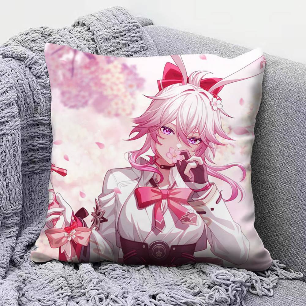 Evanescia Honkai Star Rail Game Anime Girl Pillow Covers Home Sofa Cushion Covers and Aecorative Custom