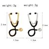 1pc Creative Doctor Stethoscope Brooch Cartoon Dripping Oil Metal Badge Trendy Versatile Clothing Bag Accessories Brooch