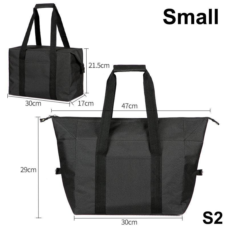 Large Capacity Insulated Grocery Picnic Cooler Bags Reusable Folding Fresh-Keeping Bag For Travel, Lunch, Camping, Food