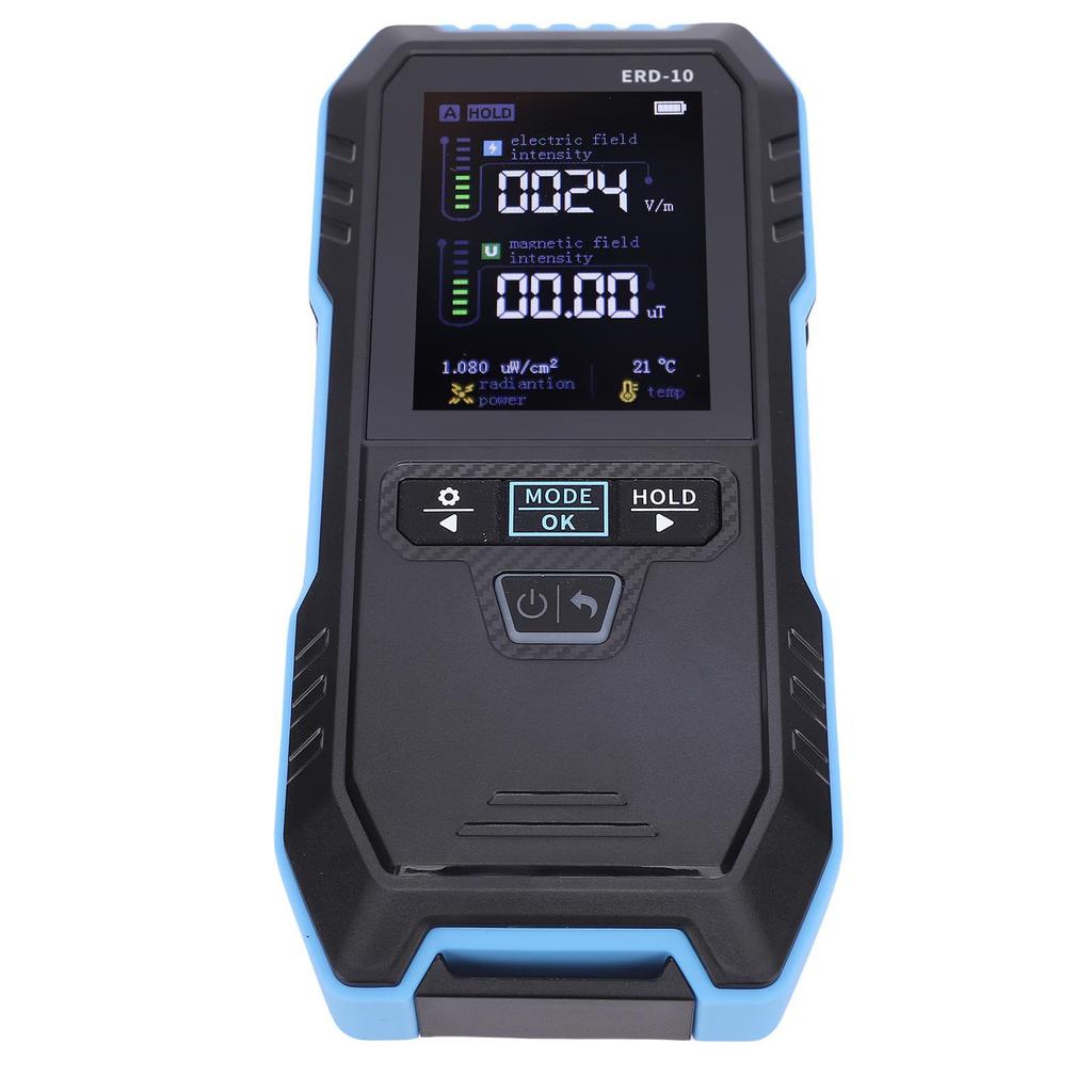 Electromagnetic Field Meter 4 in 1 Electric Magnetic Field Radio Frequency Temperature Detector EF MF RF Meter with