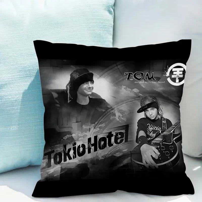 45x45 Poszewki na poduszki Tom Kaulitz Dwustronny nadruk Zestawy sof Pościel w rozmiarze Twin Ozdobne poduszki do salonu Poduszka