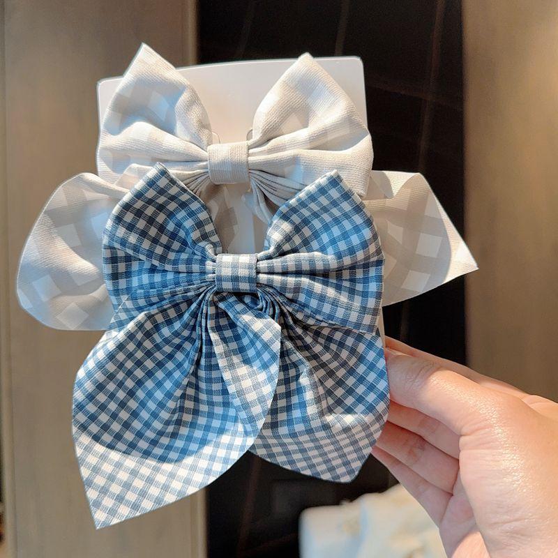 2PCS/Lot Solid Color Grosgrain Ribbon Hair Bows Boutique Hair Clip For Girls Hairgrips New Headwear Kids Hair Accessories Gift