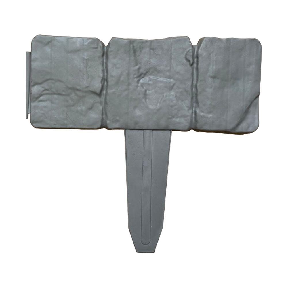 10pcs Garden Landscape Edging Borders 9.84x9.06Inch Plastic Imitation Stone Brick DIY Lightweight for Outdoor Patio Balcony Yard