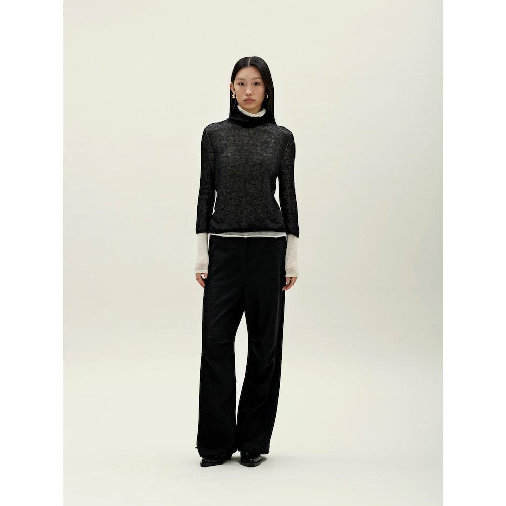 Anggae Draped Trouser Black