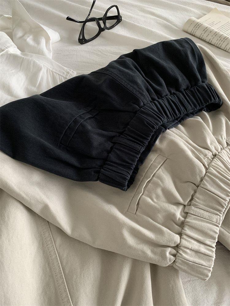 2025 Spring Retro Patchwork Women's Slimming Wide-Leg Workwear Pants