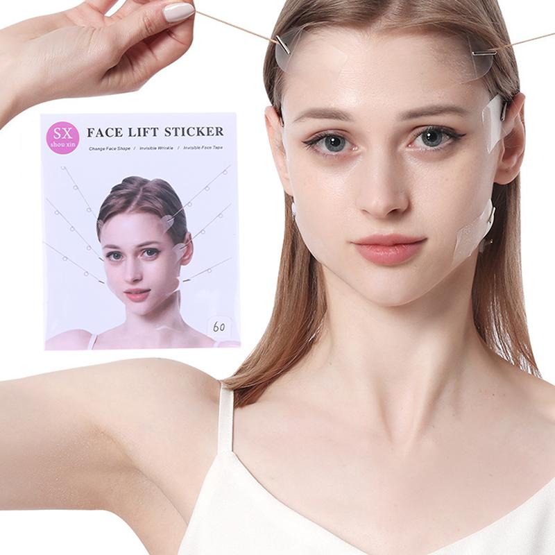 30/42/60 Pflaster Make-up Facelifting-Pflaster Klebstoffe Sofort Unsichtbare Gesichtsklebesticker Hals Augen Doppelkinn Lifting V-Form Klebebänder