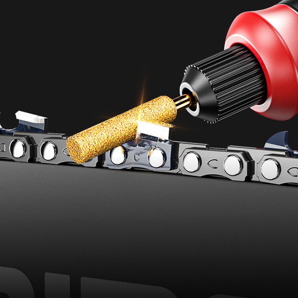 2pcs Emery Chainsaw Sharpener Bit High Hardness Grinding Stone File for Efficient Chain Maintenance Enhances Durability