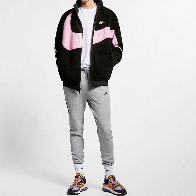 Nike Womens Big Swoosh Reversible Boa Jacket (Asia Sizing) Black Prism/Pink Men Outerwear BQ6546-016