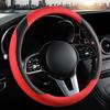 Car Steering Wheel Cover, Microfiber Leather Steering Wheel Cover Red,Universal 15 Inch Anti-Slip Comfortable Steering Wheel Covers Men Women