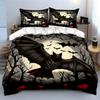 Gothic Bat-Themed Three-Piece Set Kid'S And Adults' Bedroom Decor, Exquisite Three-Piece Bedding Set Gift