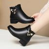 New autumn winter cotton shoes simple comfortable thick heels anti slip warm suitable for daily commuting women's short boots
