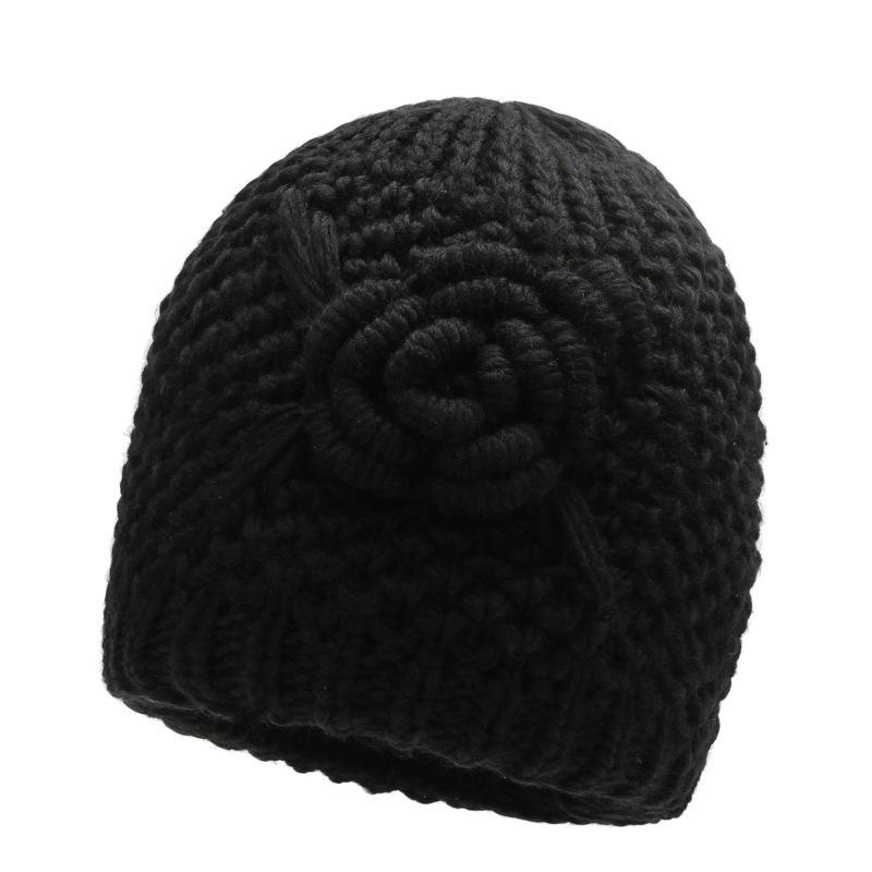 

Winter warm hat women s wool knitted cycling windproof versatile mother hat fleece thickened grandma hat