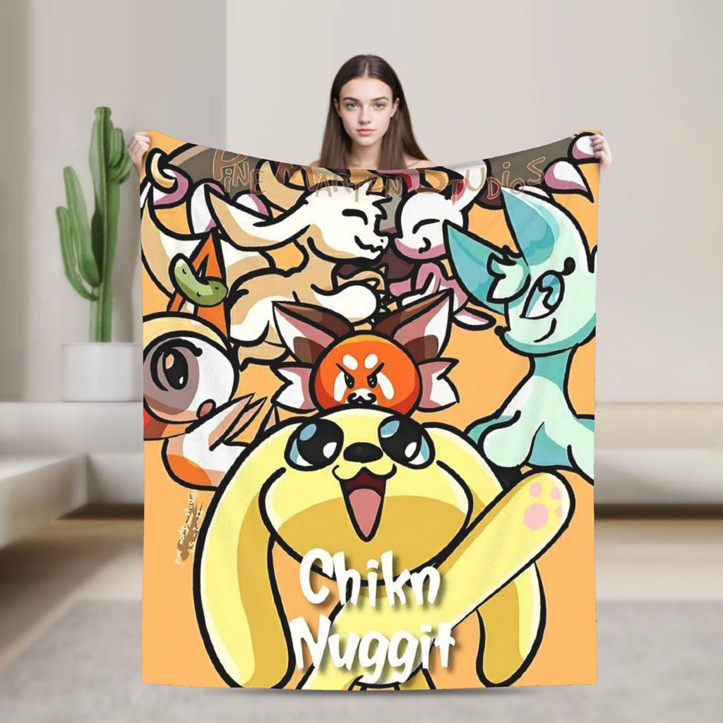 Chikn Nuggit Cartoon Anime Super Weiche Decke Plüsch Überwurfdecke Bequeme Outdoor Flanell Bettdecke Sofa Bettbezug