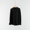 2025 Spring Women's Long Sleeve Silk Blouse - Luxurious Mulberry Solid Color Shirt