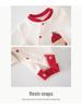Year of the Horse Newborn Pure Cotton Romper - Red, Class A, for Spring, Autumn, New Year, and Winter