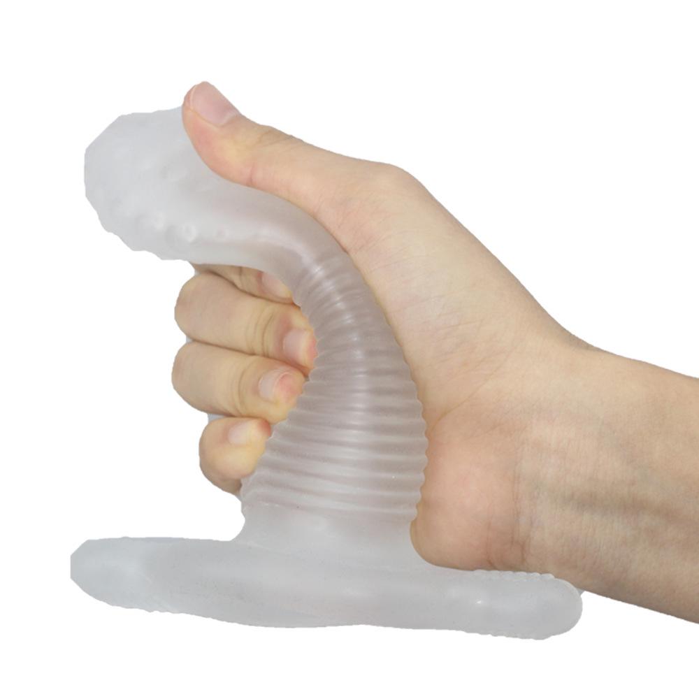 Back Court Hollow Anal Plug & Dilator - Erotic Wolf Tooth Sleeve Dildo for Men