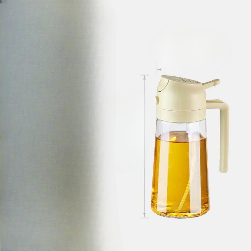 Multi-functional Oil Spray Bottle Glass TypeHouseholdFood-grade Dual-purpose Two-in-one Large-capacity Press Oil Bottle