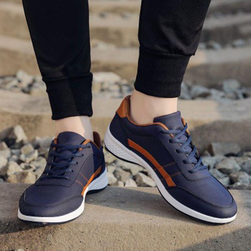 Premium Quality Men's Shoes Artificial Leather Casual Sneakers Trainers With Timeless Design