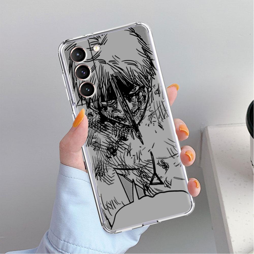 

Чехол Chainsaw Man Cool Clear для Samsung Galaxy S22 S20 FE S21 S10 S9 Plus Note 20 Ultra 10 Lite Soft TPU Phone Shell Samsung S21 5G