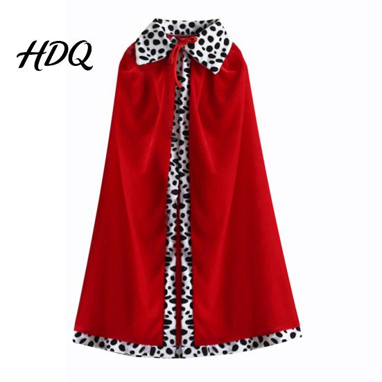 Role Play Costume for Adults Kids King Robe Adults Velvet Queen Royal Cosplay Cape Medieval Halloween Cloak Viking Prince Dress Up Accessory
