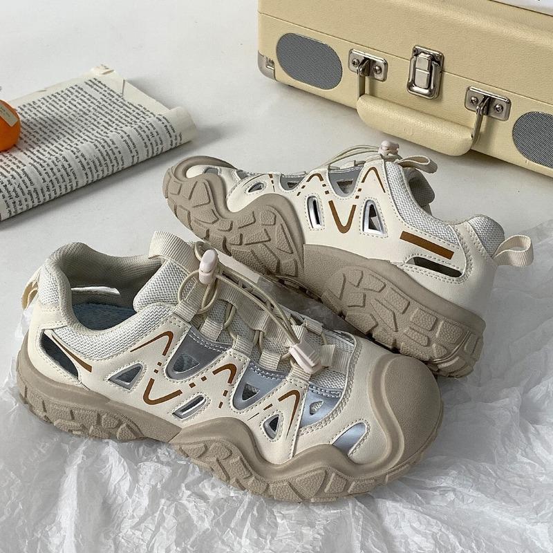 Fashion outdoor hollow casual shoes women, summer new ugly cute shoes running sports shoes hiking shoes dad shoes