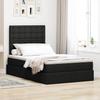 Storage Bed with Mattress Black 120 x 200 cm Polyester