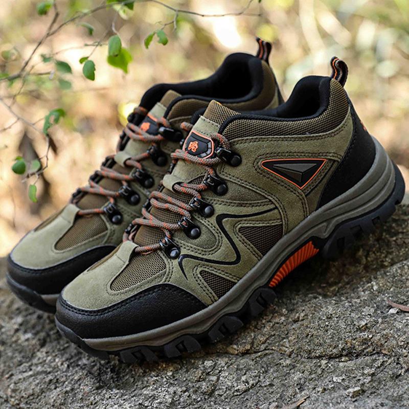 Walking Shoes for Men Outdoor Travel Casual Flat Anti-skid Mountain Sneakers Wear-Resistant Breathable Trekking Shoes for Man