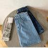 Classic Versatile Youthful Hong Kong BF Bustier High-waisted Thin Casual Students A-line Package Hip Short Skirt Ms. Summer Fashion Denim Short Skirt