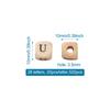 10Mm Square Log Wooden Beads Diy Children'S Educational Handmade Beads, Square English Letter Wooden Beads