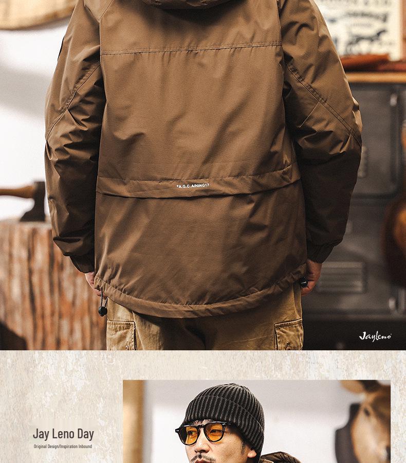 American Retro Men's 2025 High Loft Winter Down Jacket – Trendy, Warm, Windproof Workwear