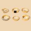 Alloy Ring Set With Eightpointed Star Design For Womens Fashion Jewelry
