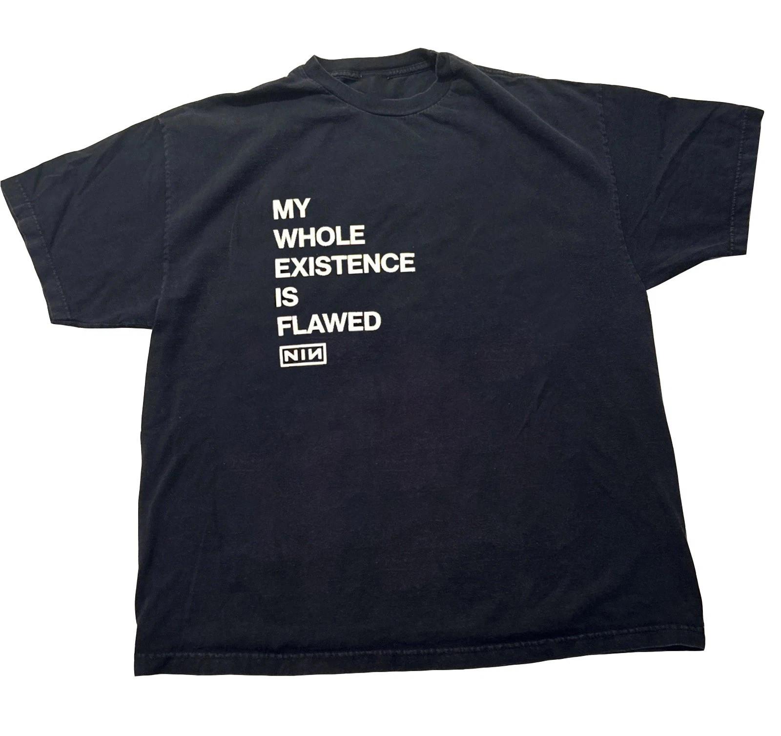 NIN Nine Inch Nails Peel It Back Tour 2025 My Whole Existence Is Flawed Shirt L