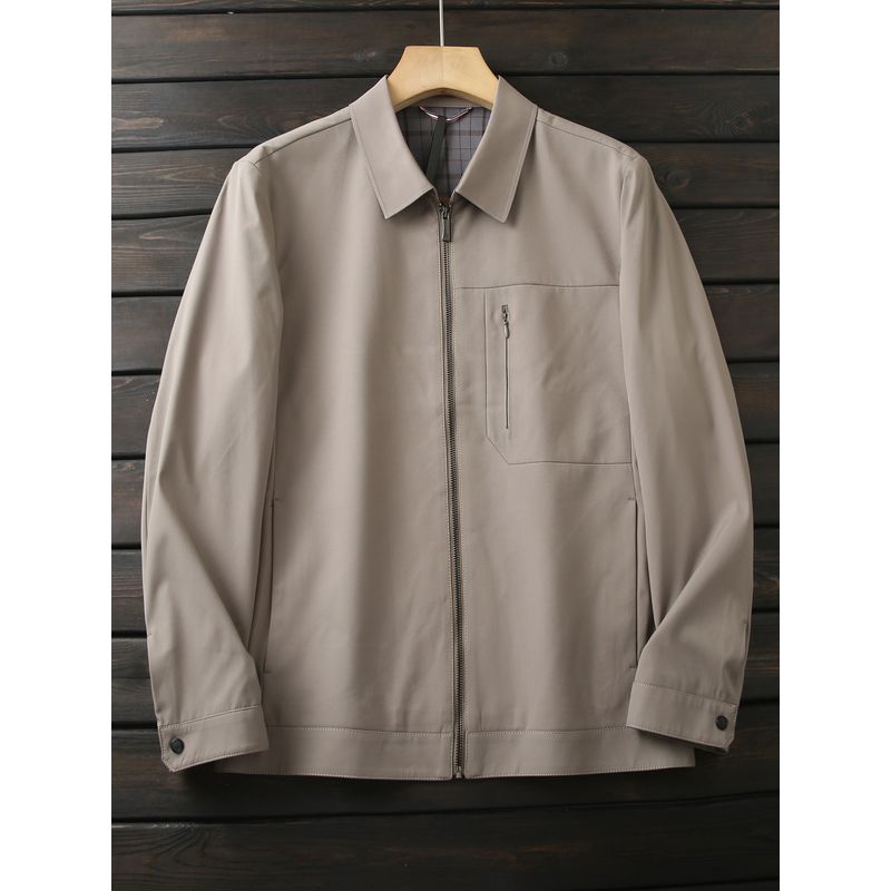 Classic and Elegant, Simple and Capable, High-End Men's Autumn Business Casual Lapel Jacket Coat