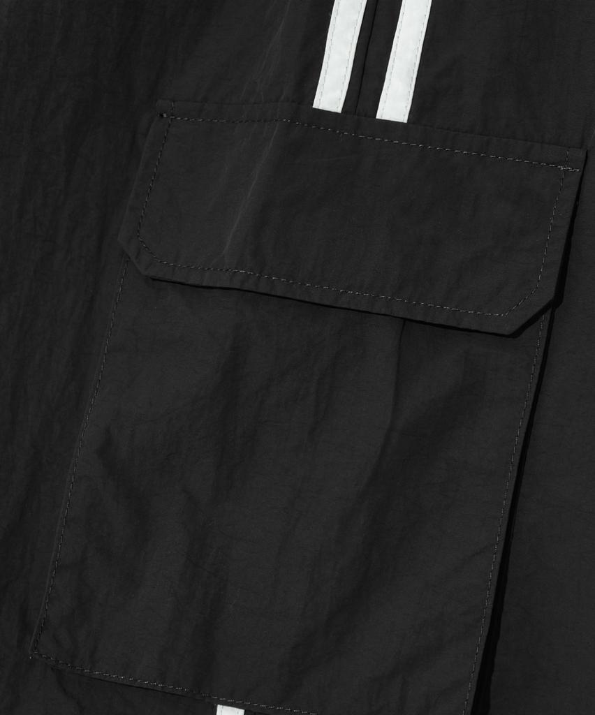 Dimiteulibeullaeg [Summer] Vlad Curved Track Nylon Cargo Pants_Black