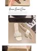 Women's Summer 2022 Crystal Chunky Heel Square Toe Sandals