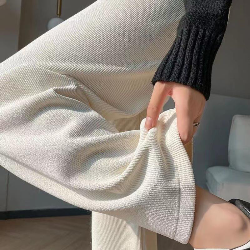 Winter Thick Corduroy Pants Straight Leg Trendy Slimming Casual Trousers Draping Womens Pants