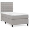 VidaXL Divan Bed with Mattress Light Grey 90x200 Cm Fabric - Model 3142065