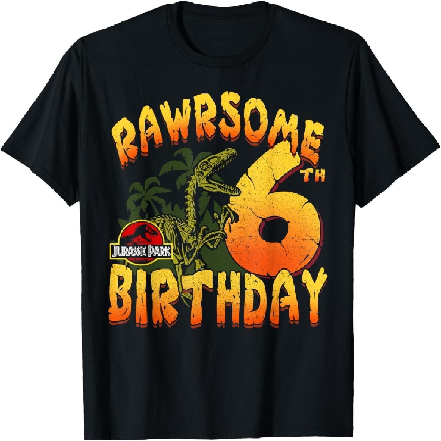 Jurassic Park Rawrsome 6th Birthday T-Shirt XXXXXL разноцветный